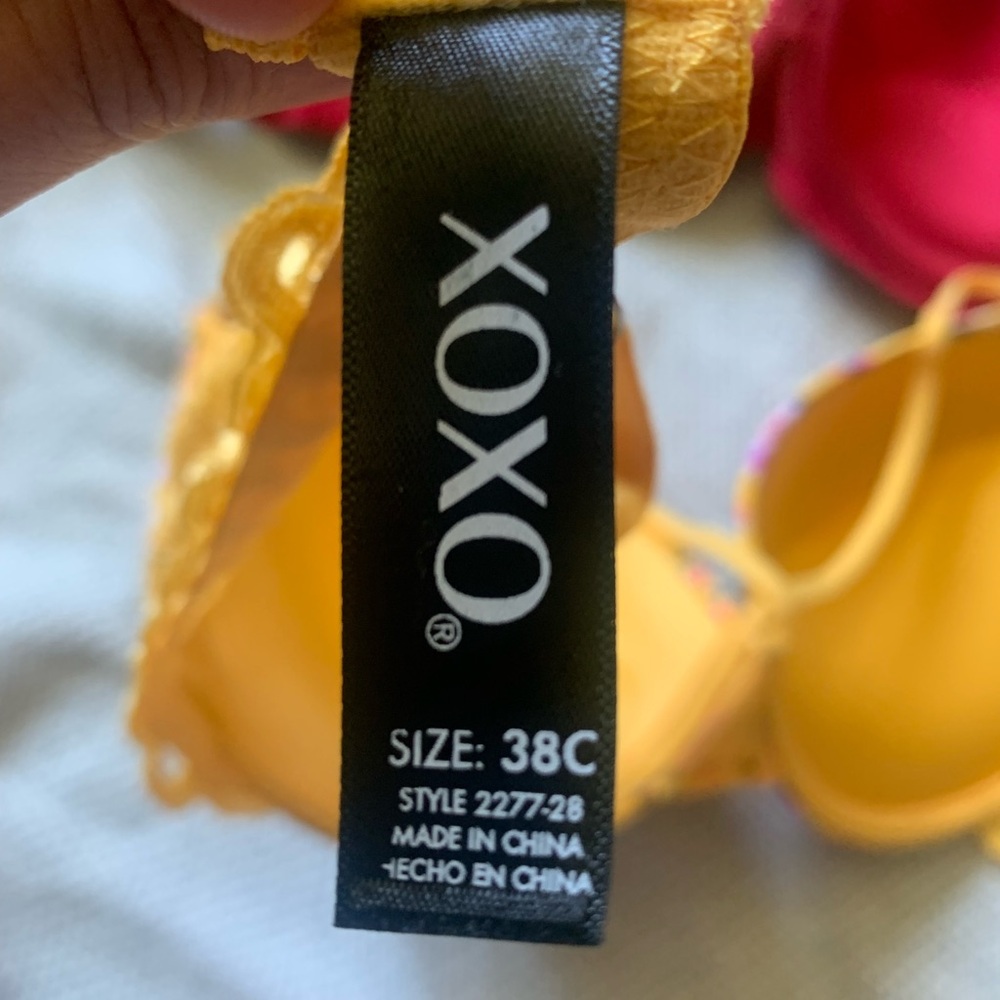 XOXO Black and Red Lace Bras with Underwire Support - Picture 7 of 9